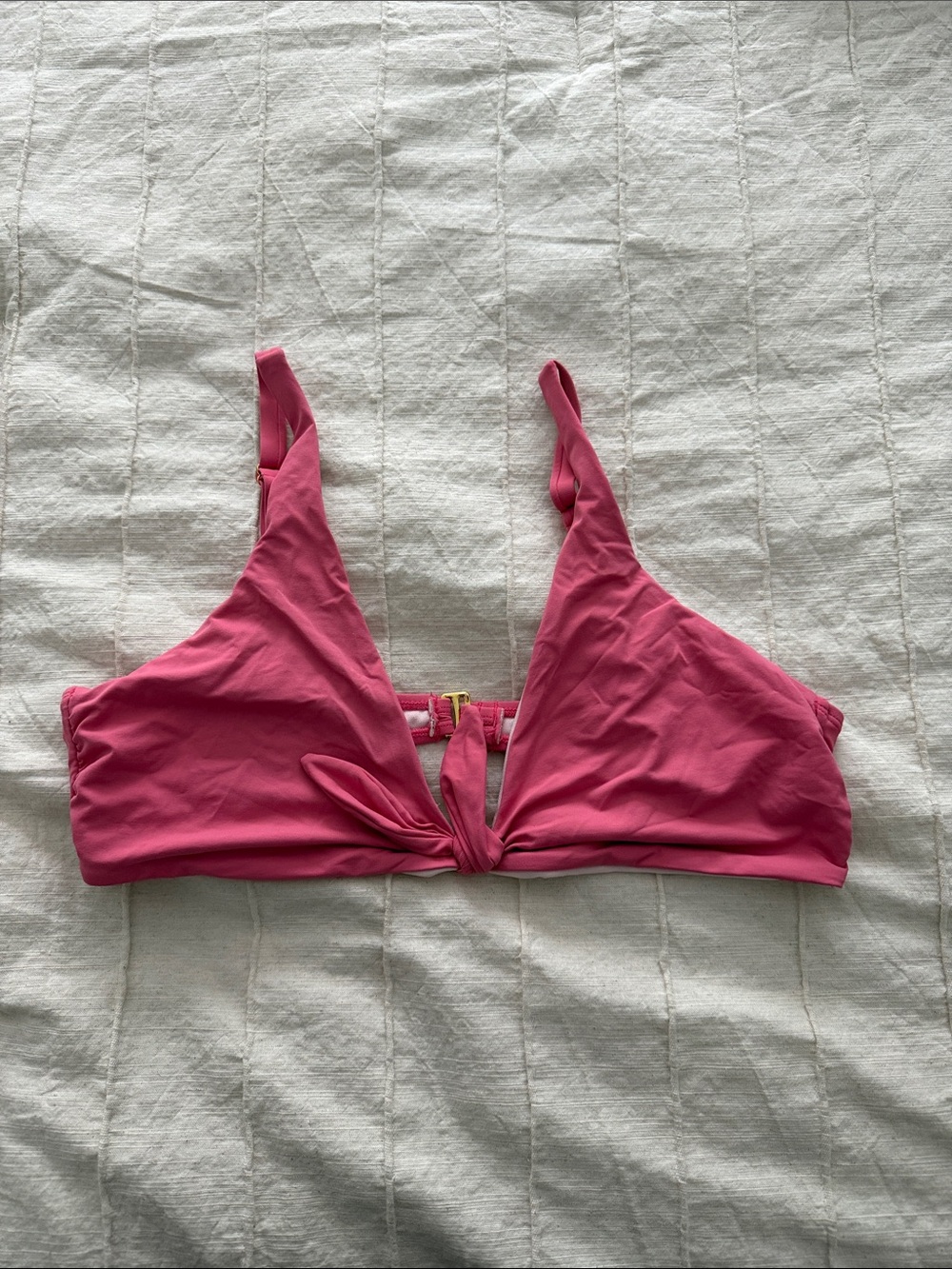 Gianni Bini Pink Knot-Front Bandeau Swim Top